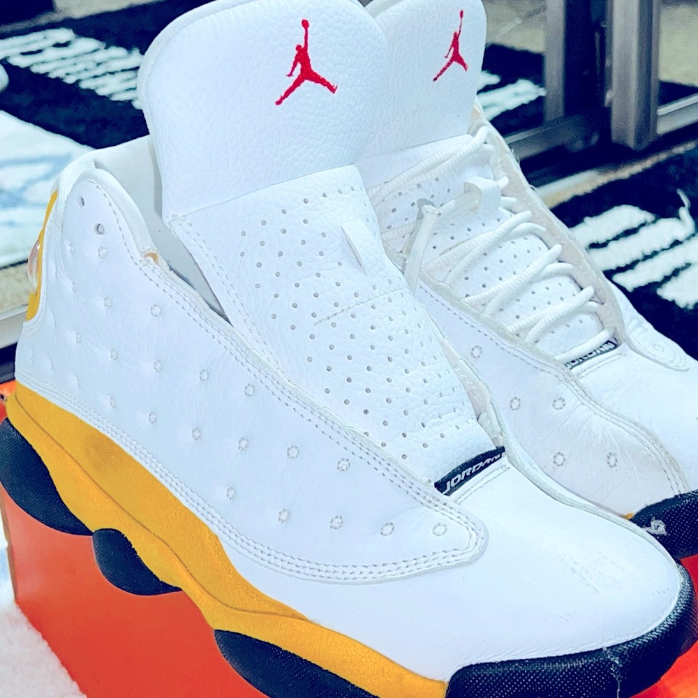 Jordan White and Yellow Men's Shoes